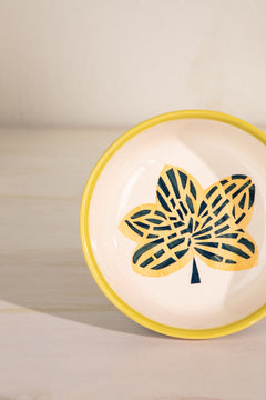 QUEMON PASTA BOWL LEAF GREEN