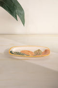 QUEMON RECTANGULAR PLATTER LEAF GREEN