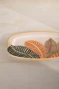 QUEMON RECTANGULAR PLATTER LEAF GREEN