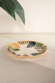 QUEMON RICE PLATTER LEAF GREEN