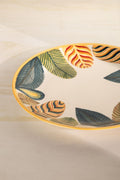 QUEMON RICE PLATTER LEAF GREEN