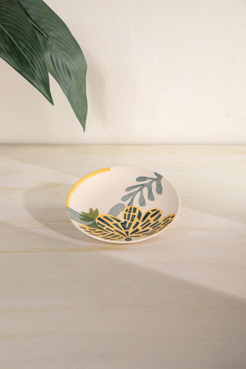 QUEMON SIDE PLATE LEAF GREEN