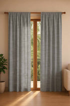 Raffia Ecru Woven Heavy Fabric And Curtains