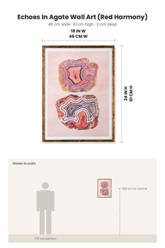 WALL ACCENTS Echoes In Agate Wall Art (Red Harmony)