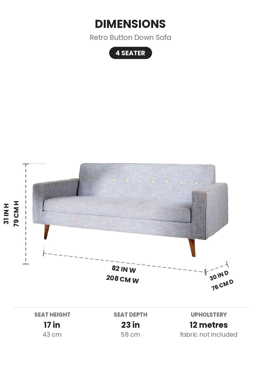 SOFAS Retro Button Down Sofa
