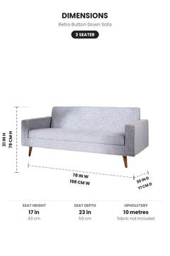 SOFAS Retro Button Down Sofa