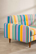 Upholstered Bundle Retro Button Down Sofa in Nu Happy Green Fabric