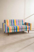 Retro Button Down Sofa in Nu Happy Green Fabric