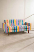 Upholstered Bundle Retro Button Down Sofa in Nu Happy Green Fabric