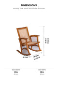 ARMCHAIRS & ACCENTS Rocking Teak Wood And Wicker Armchair