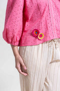 TOPS Schiffli Blouse (Rose)