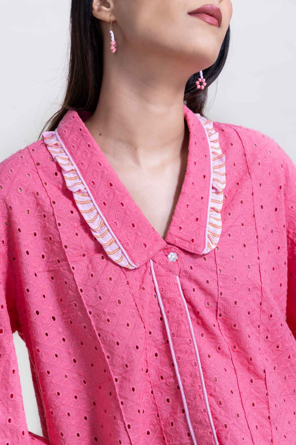 TOPS Schiffli Blouse (Rose)
