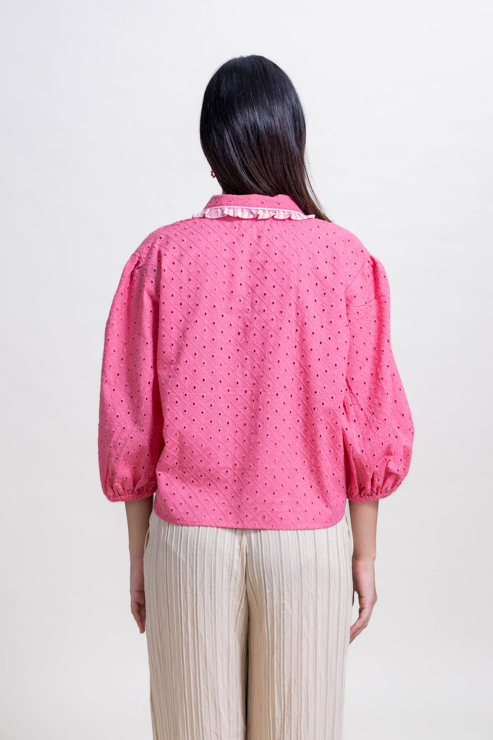 TOPS Schiffli Blouse (Rose)