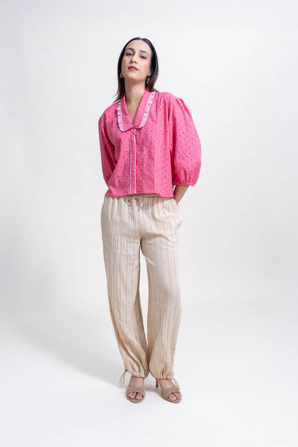 TOPS Schiffli Blouse (Rose)