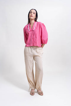 TOPS Schiffli Blouse (Rose)