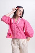 TOPS Schiffli Blouse (Rose)