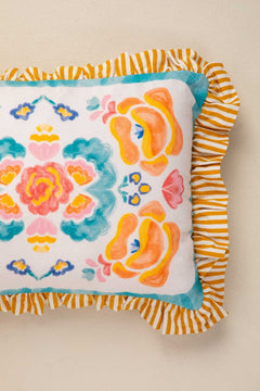 ROSE FRILLS CUSHION COVER MANGO