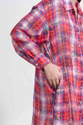 TOPS Trellis Floral Oversize Shirt (Rose)