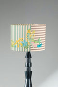 Lighting Bundle Roz Floor Lamp with Keora Stripes Drum Lampshade (Honey Bloom)