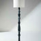 Roz Floor Lamp with Loose Weave Drum Lampshade (Off White)