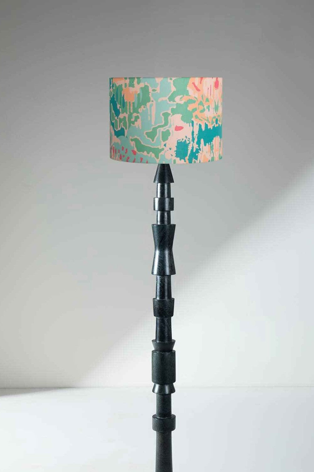 Lighting Bundle Roz Floor Lamp with Rorschach Drum Lampshade (Emerald Green)