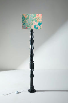 Lighting Bundle Roz Floor Lamp with Rorschach Drum Lampshade (Emerald Green)