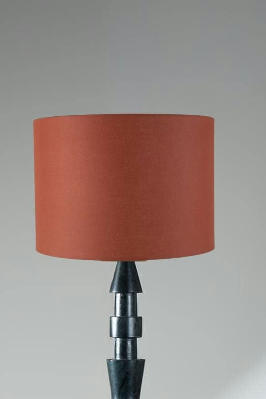 Lighting Bundle Roz Floor Lamp with Solid Drum Lampshade (Rust Red)