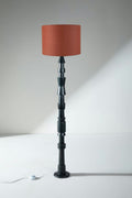 Lighting Bundle Roz Floor Lamp with Solid Drum Lampshade (Rust Red)
