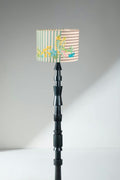 Roz Floor Lamp with Keora Stripes Drum Lampshade (Honey Bloom)