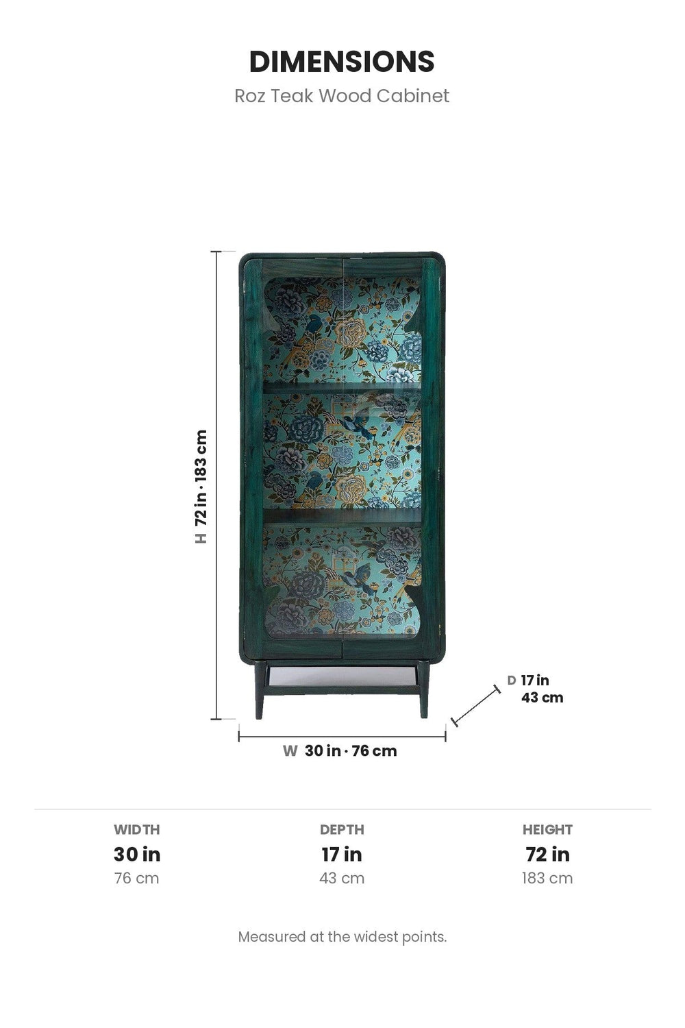 CABINETS Roz Teak Wood Cabinet