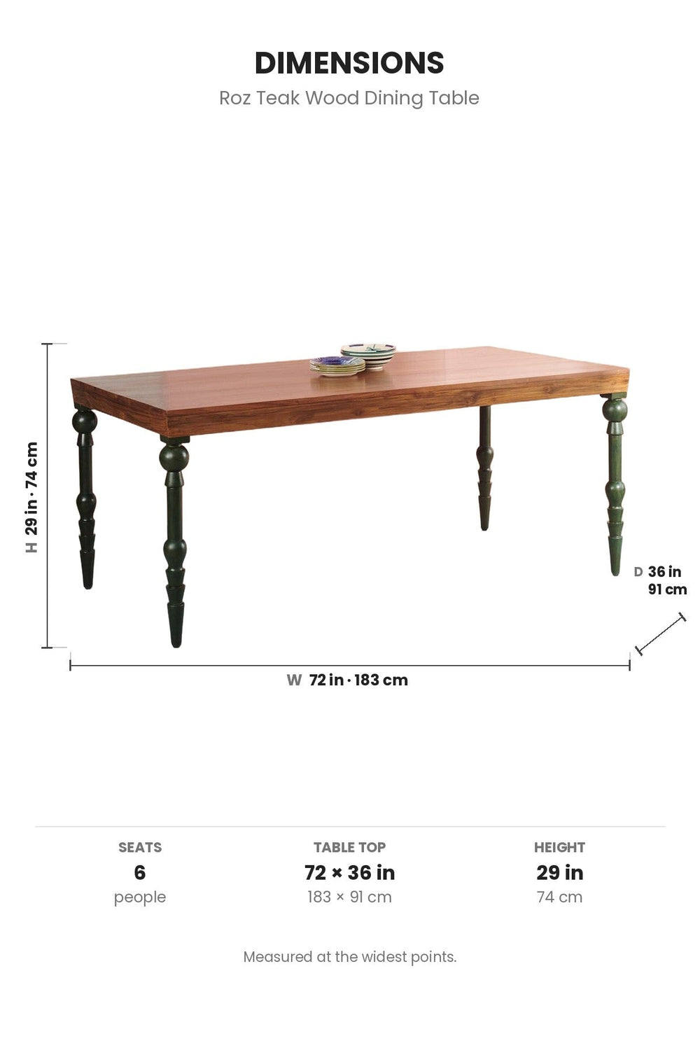 DINING TABLES Roz Teak Wood Dining Table