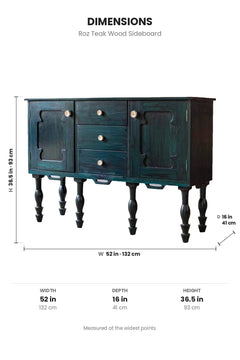 SIDEBOARDS Roz Teak Wood Sideboard