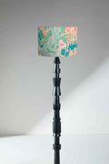 Roz Floor Lamp with Rorschach Drum Lampshade (Emerald Green)
