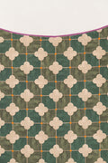 PRINT & PATTERN CUSHIONS Roz Tile Jade Green Cushion Cover (46 X 46 Cm)