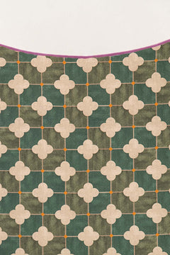 PRINT & PATTERN CUSHIONS Roz Tile Jade Green Cushion Cover (46 X 46 Cm)