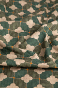 PRINT & PATTERN UPHOLSTERY FABRICS Roz Tile Printed Upholstery Fabric (Jade Green)