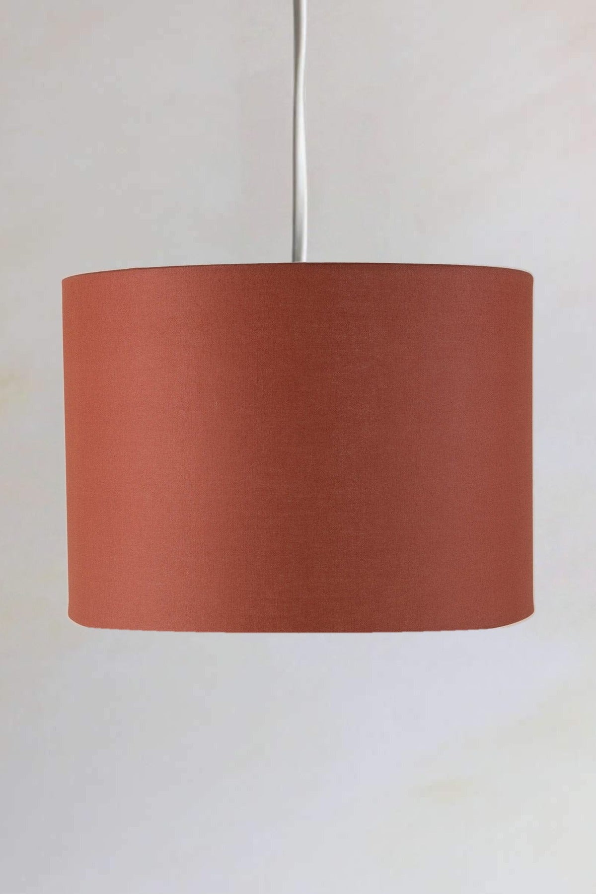 PENDANT LAMPS Solid Large Drum Pendant (Rust Red)