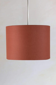 PENDANT LAMPS Solid Large Drum Pendant (Rust Red)