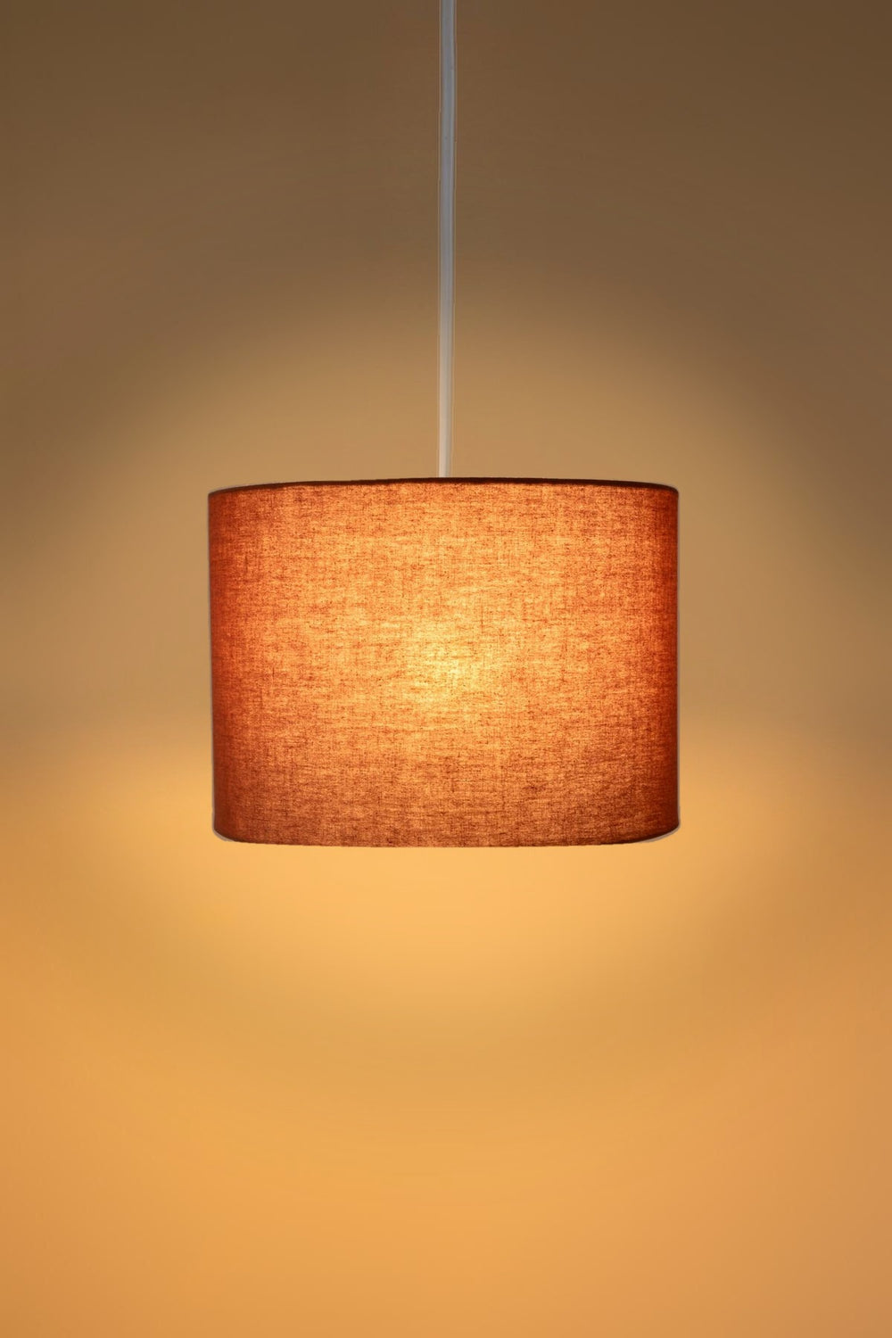 PENDANT LAMPS Solid Large Drum Pendant (Rust Red)