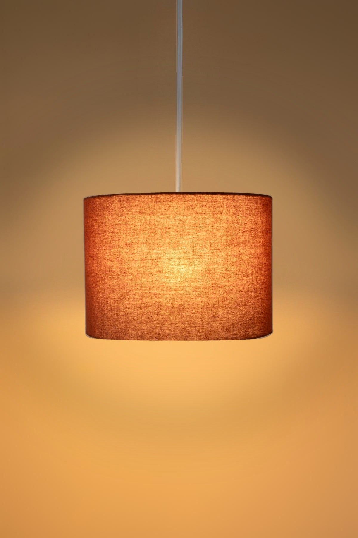 PENDANT LAMPS Solid Large Drum Pendant (Rust Red)