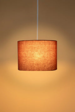 PENDANT LAMPS Solid Large Drum Pendant (Rust Red)