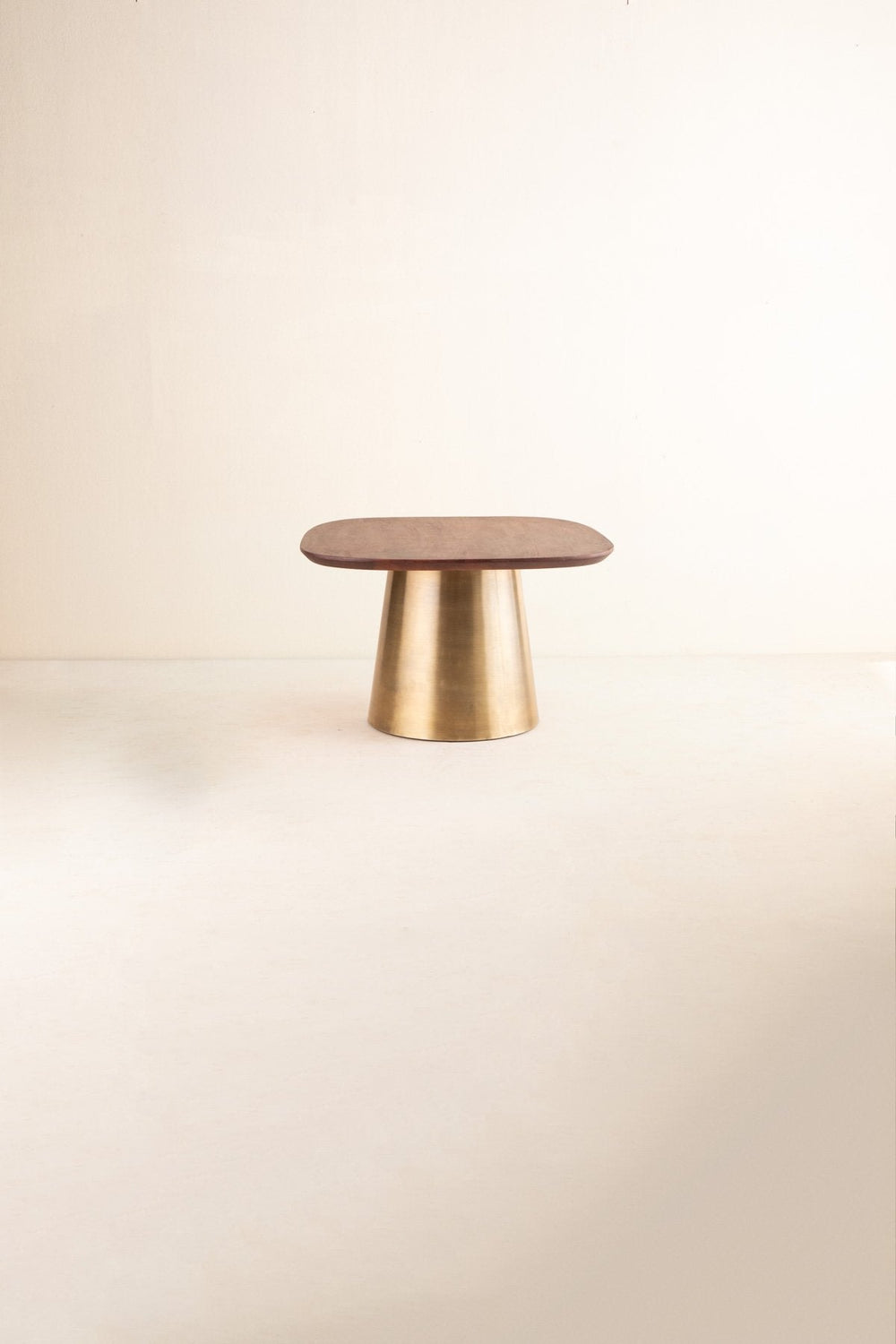 COFFEE TABLES Sarva Mango Wood And Dull Brass Nested Coffee Table Set