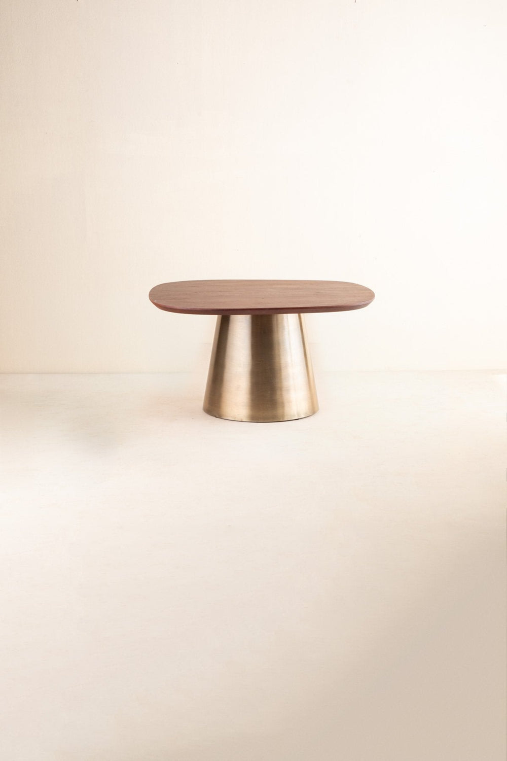 COFFEE TABLES Sarva Mango Wood And Dull Brass Nested Coffee Table Set