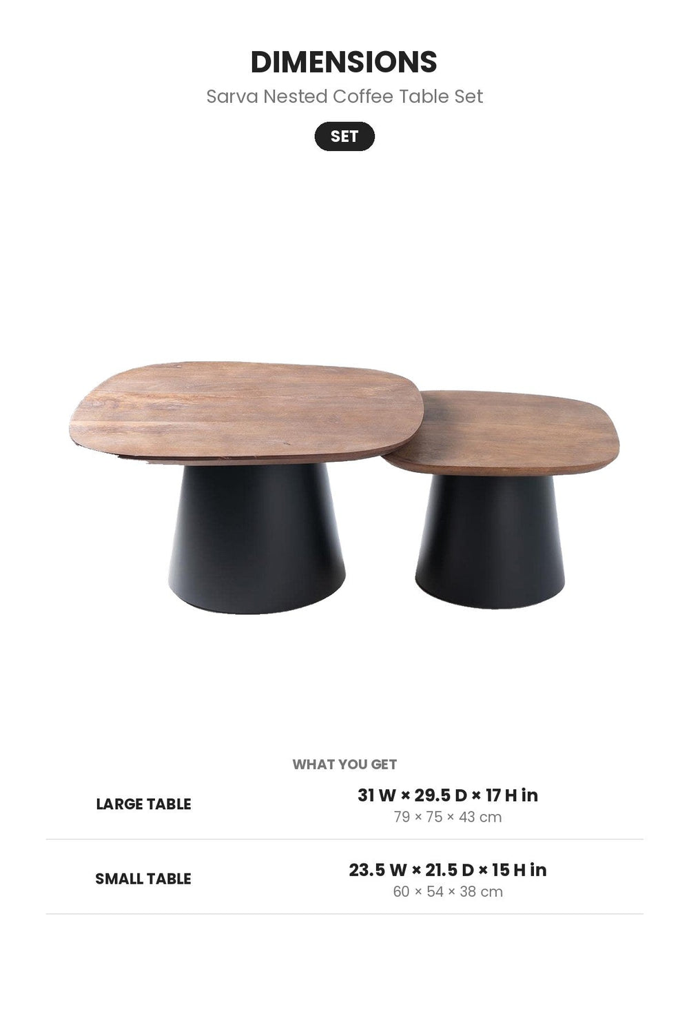 COFFEE TABLES Sarva Nested Coffee Table Set