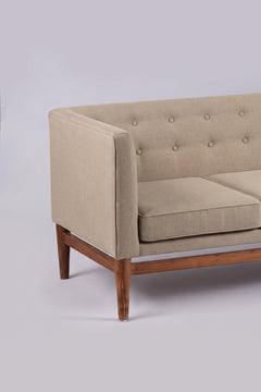 Upholstered Bundle Scandic Sofa in Cornstalk Beige Fabric
