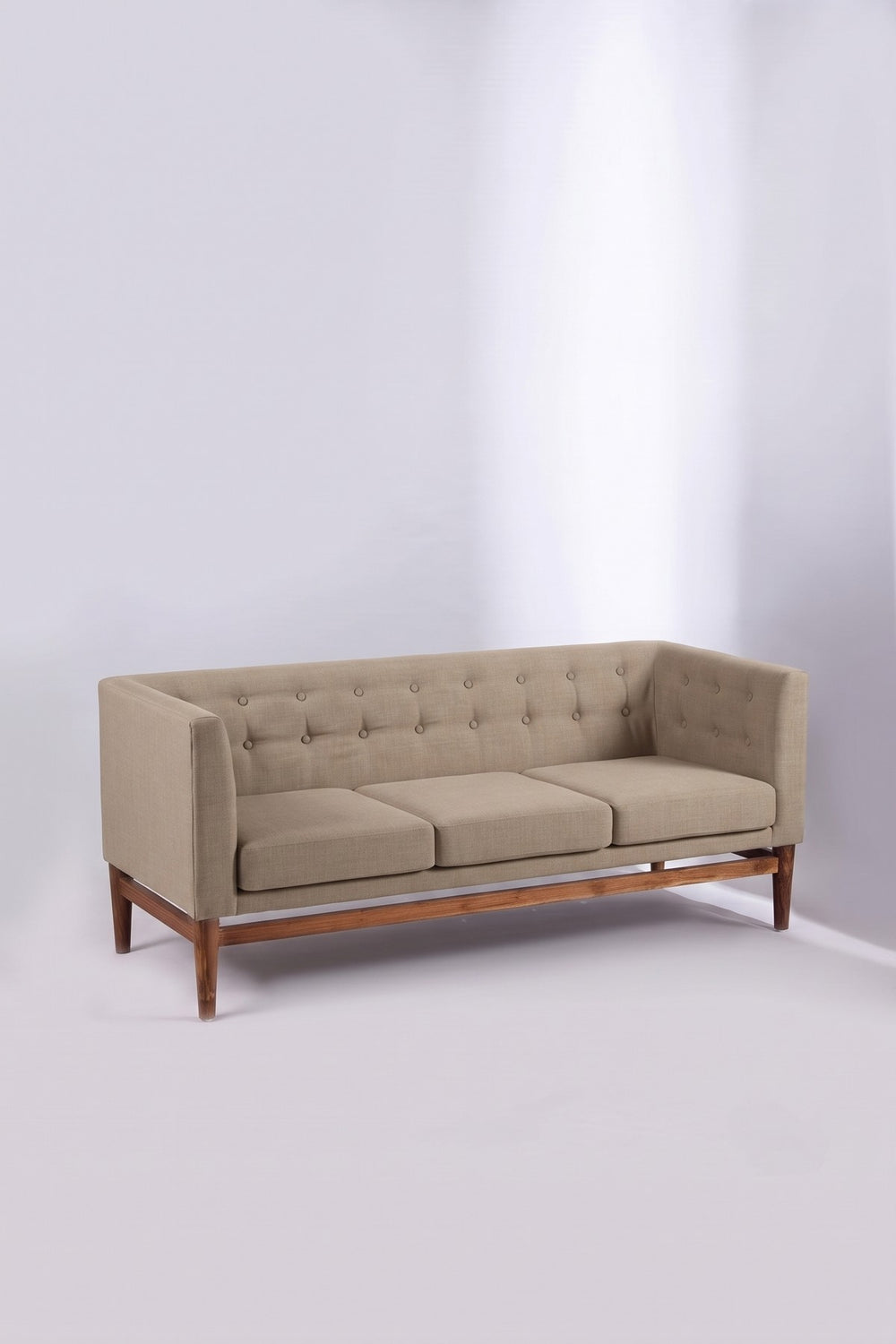 Upholstered Bundle Scandic Sofa in Cornstalk Beige Fabric
