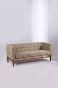 Upholstered Bundle Scandic Sofa in Cornstalk Beige Fabric