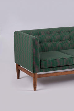 Upholstered Bundle Scandic Sofa in Code Shadow Plum Green Fabric