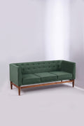 Upholstered Bundle Scandic Sofa in Code Shadow Plum Green Fabric