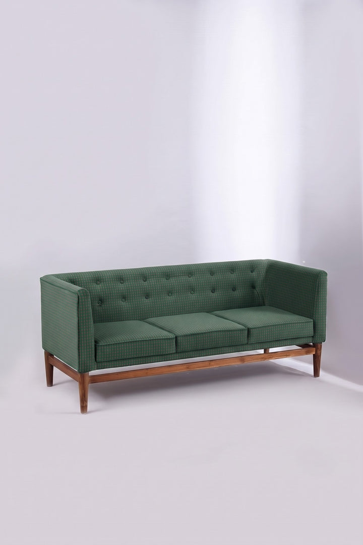 Upholstered Bundle Scandic Sofa in Code Shadow Plum Green Fabric